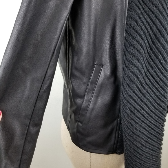 BB Dakota Sarafina Faux Leather and Knit Jacket - Picture 4 of 9